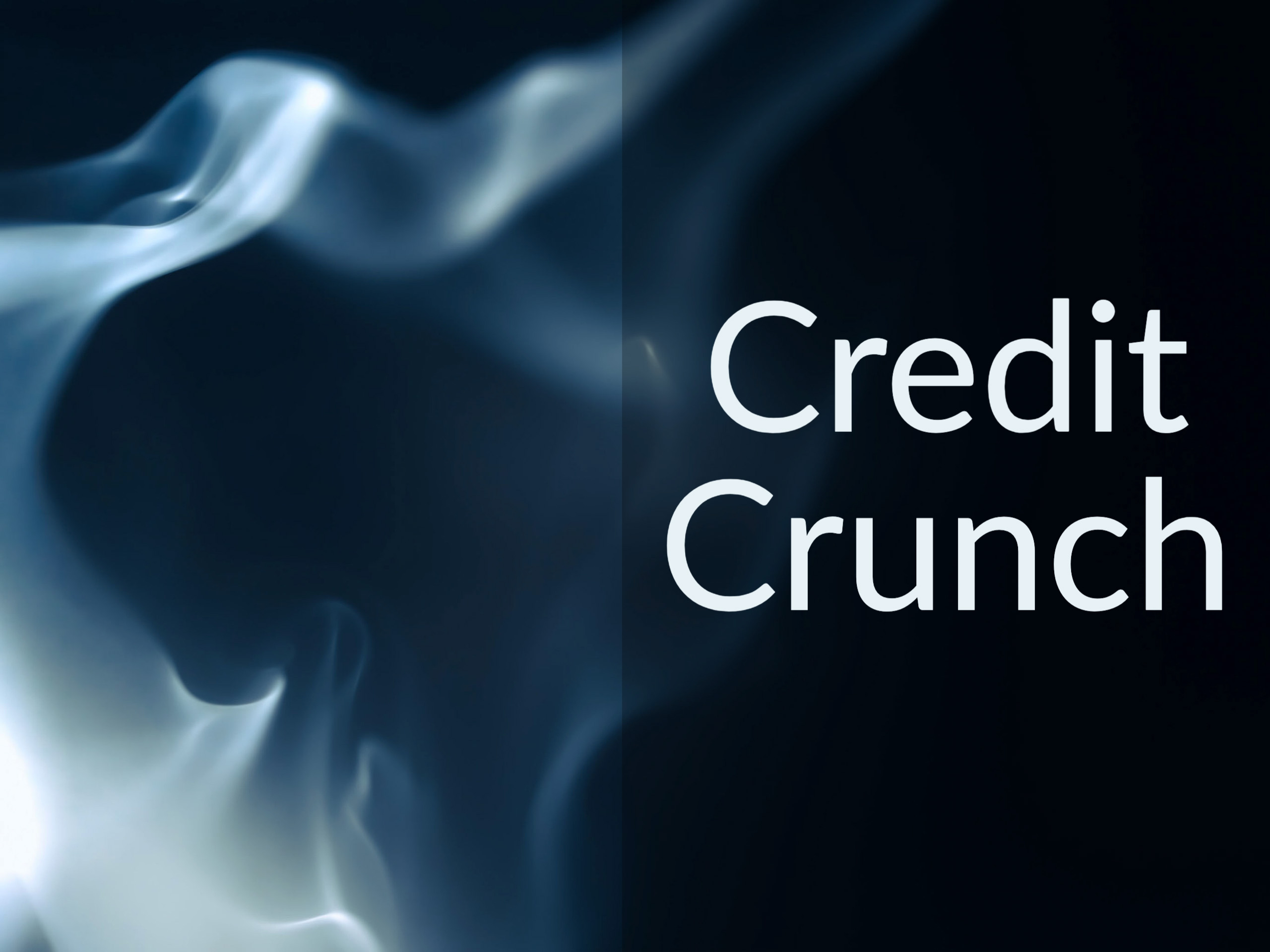 Rising smoke with the caption that says "Credit Crash"