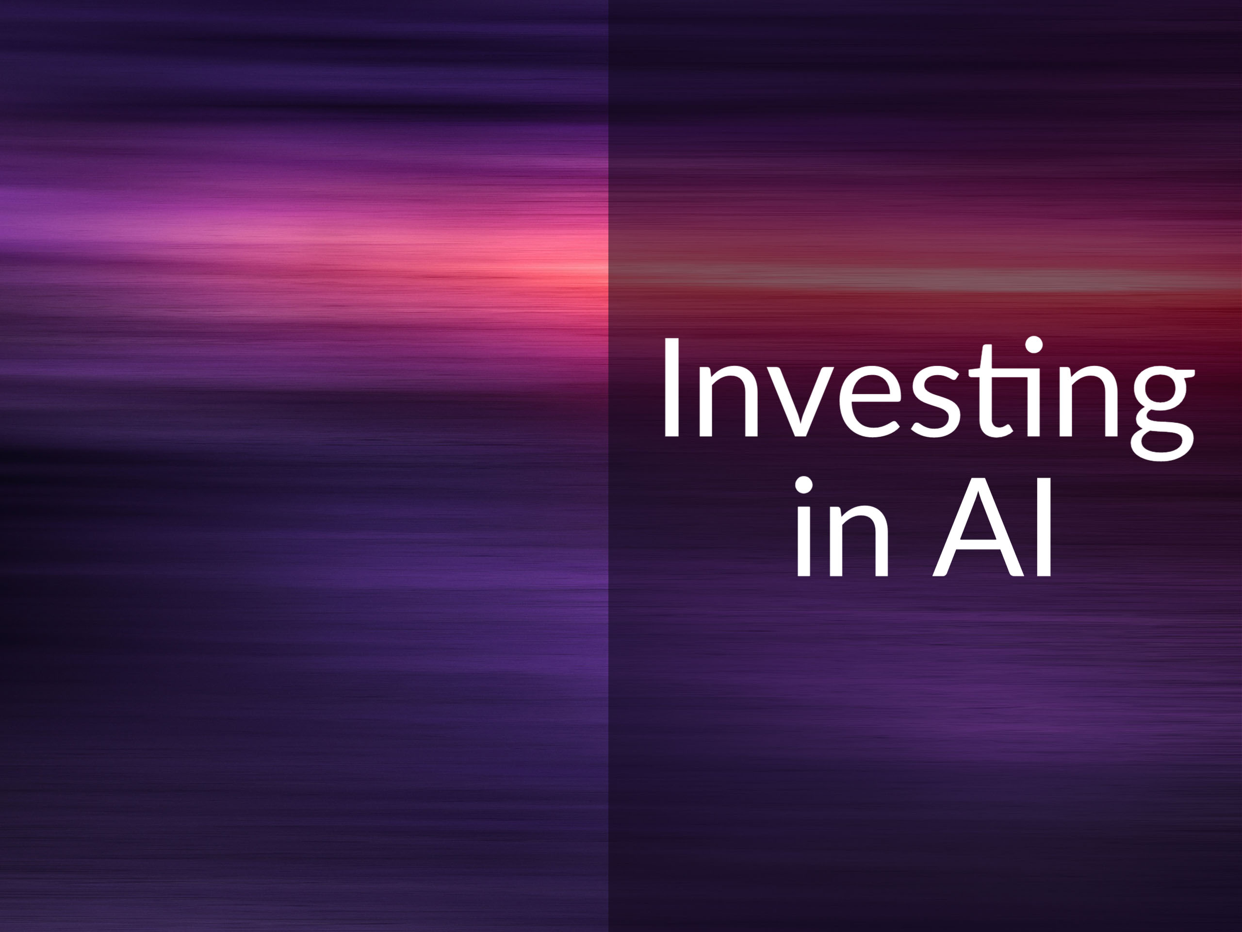 How and Why to Invest in AI