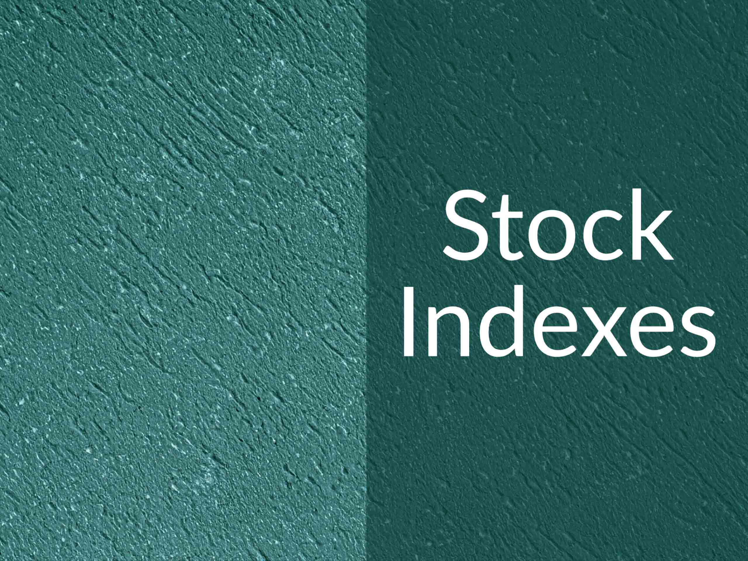 Painted wall with caption "Stock Indexes"